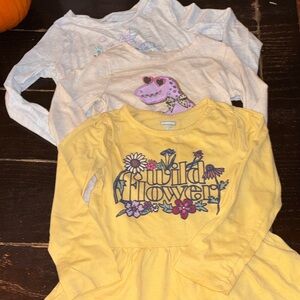 3 Long Sleeve Girls Shirts